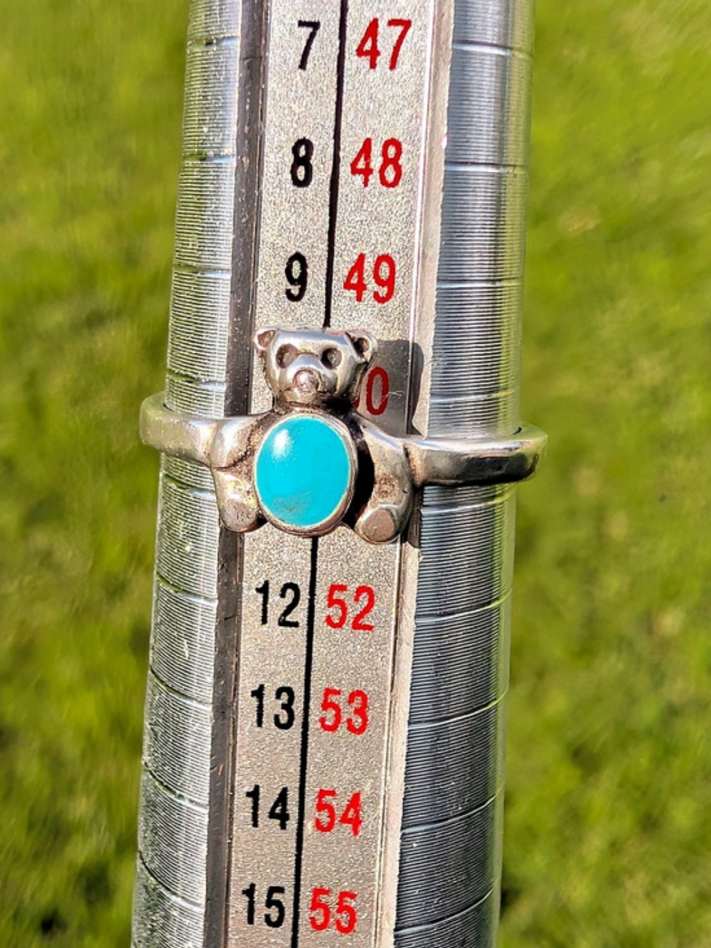 Teddy Bear Turquoise Ring US 5.5